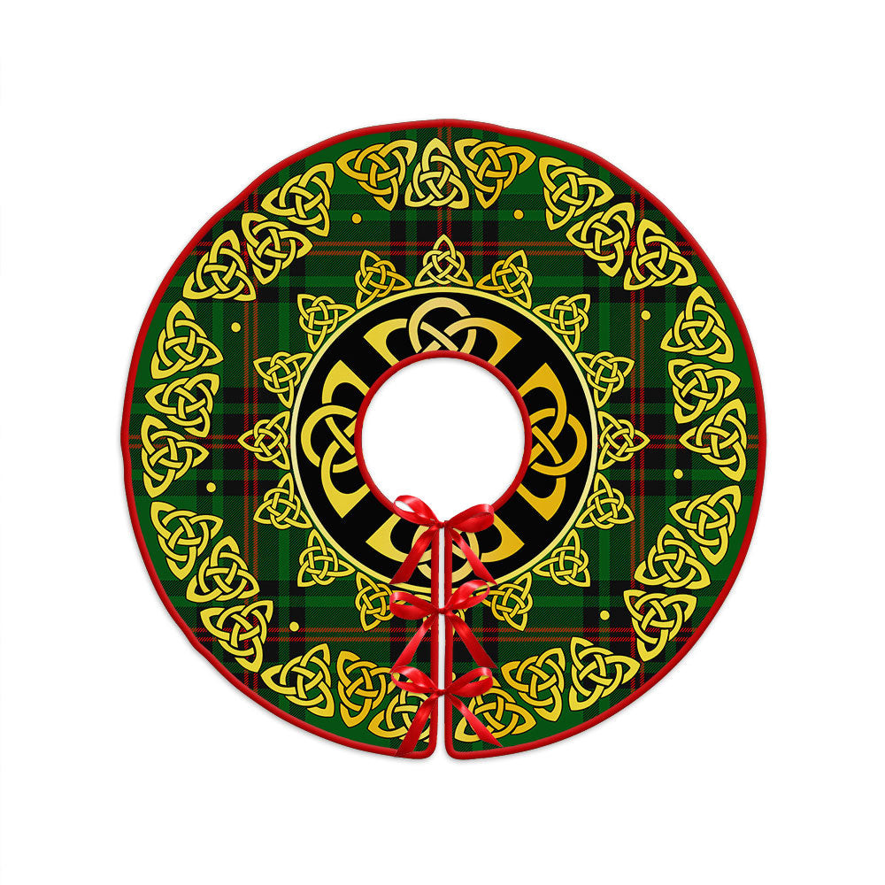 ScotsTee Shop Scottish Orrock Clan Crest Tartan Christmas Tree Skirt Golden Celtic Heritage