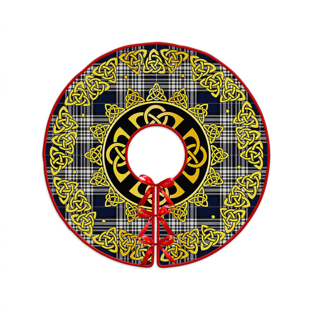 ScotsTee Shop Scottish Napier Modern Clan Crest Tartan Christmas Tree Skirt Golden Celtic Heritage