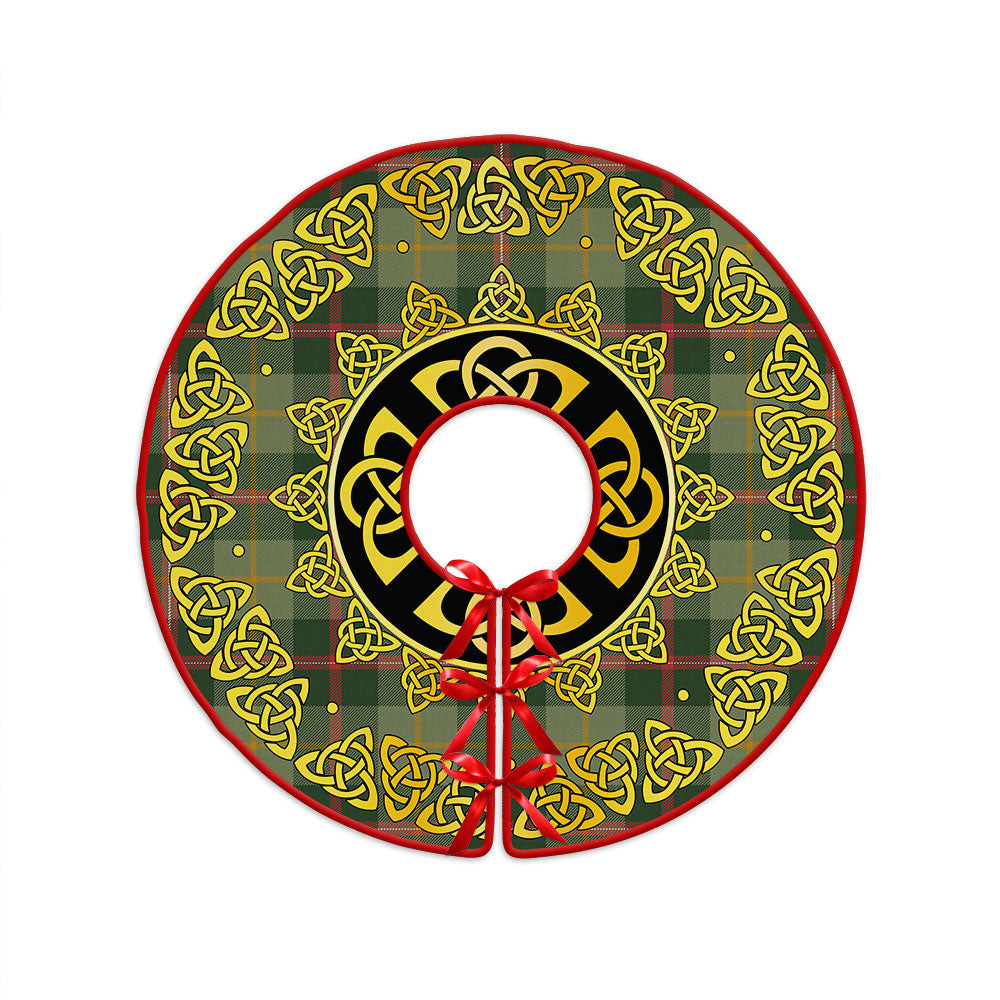ScotsTee Shop Scottish Symington Modern Clan Crest Tartan Christmas Tree Skirt Golden Celtic Heritage