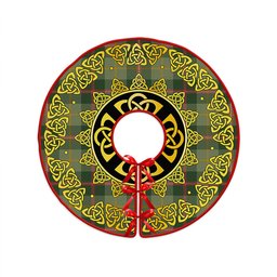 ScotsTee Shop Scottish Symington Modern Clan Crest Tartan Christmas Tree Skirt Golden Celtic Heritage