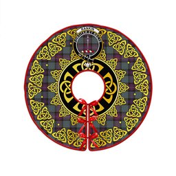 ScotsTee Shop Scottish Rankin (Dalgliesh) Weathered Clan Crest Tartan Christmas Tree Skirt Golden Celtic Heritage