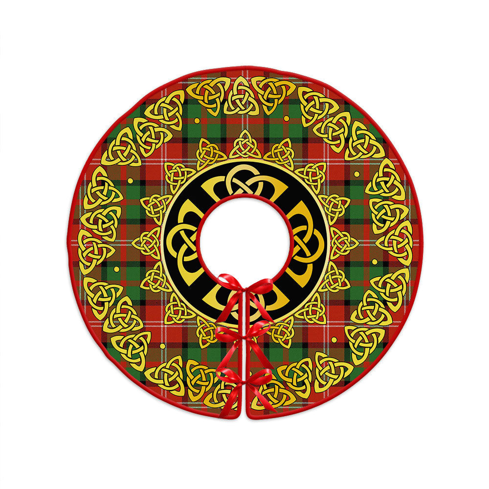 ScotsTee Shop Scottish Nisbet (Nisbit) Ancient Clan Crest Tartan Christmas Tree Skirt Golden Celtic Heritage