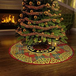 ScotsTee Shop Scottish Scott Ancient Clan Crest Tartan Christmas Tree Skirt Golden Celtic Heritage