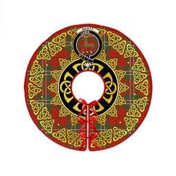 ScotsTee Shop Scottish Scott Ancient Clan Crest Tartan Christmas Tree Skirt Golden Celtic Heritage