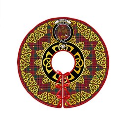 ScotsTee Shop Scottish Munro Modern Clan Crest Tartan Christmas Tree Skirt Golden Celtic Heritage