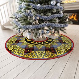 ScotsTee Shop Scottish Rutherford Ancient Clan Crest Tartan Christmas Tree Skirt Golden Celtic Heritage