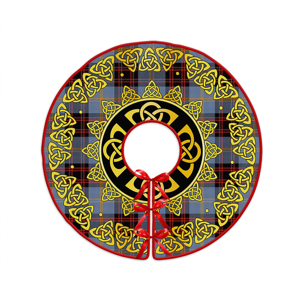 ScotsTee Shop Scottish Rutherford Ancient Clan Crest Tartan Christmas Tree Skirt Golden Celtic Heritage
