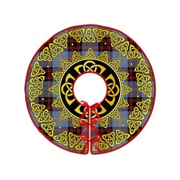 ScotsTee Shop Scottish Rutherford Ancient Clan Crest Tartan Christmas Tree Skirt Golden Celtic Heritage