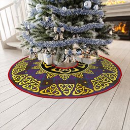 ScotsTee Shop Scottish Phillips Modern Clan Crest Tartan Christmas Tree Skirt Golden Celtic Heritage