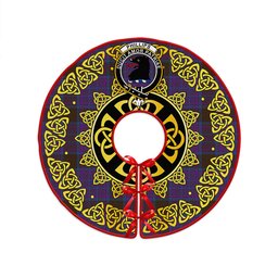 ScotsTee Shop Scottish Phillips Modern Clan Crest Tartan Christmas Tree Skirt Golden Celtic Heritage