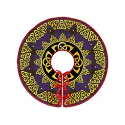ScotsTee Shop Scottish Phillips Modern Clan Crest Tartan Christmas Tree Skirt Golden Celtic Heritage