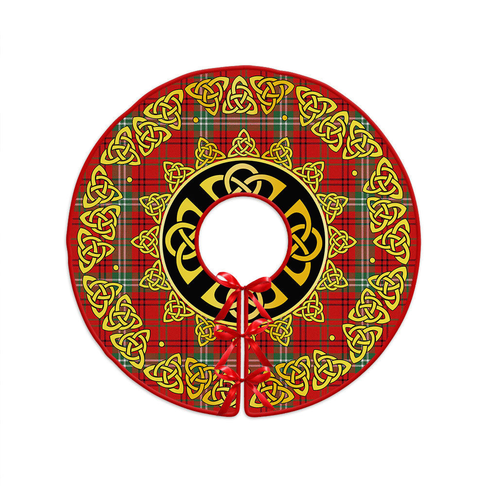 ScotsTee Shop Scottish Morrison Modern Clan Crest Tartan Christmas Tree Skirt Golden Celtic Heritage