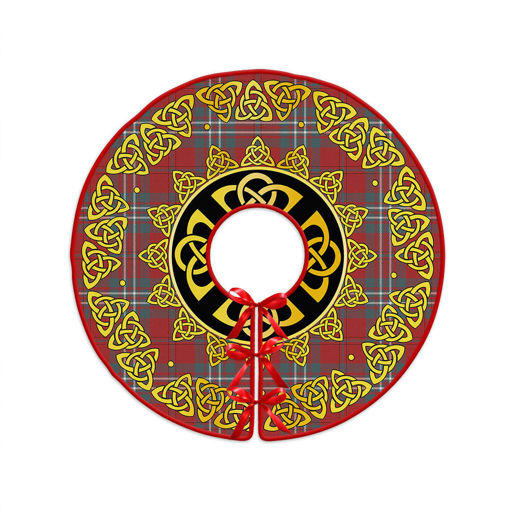 ScotsTee Shop Scottish Scott Weathered Clan Crest Tartan Christmas Tree Skirt Golden Celtic Heritage