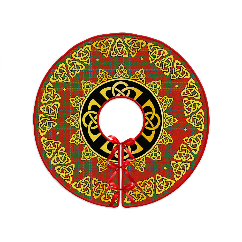 ScotsTee Shop Scottish Munro (Logan) Ancient Clan Crest Tartan Christmas Tree Skirt Golden Celtic Heritage