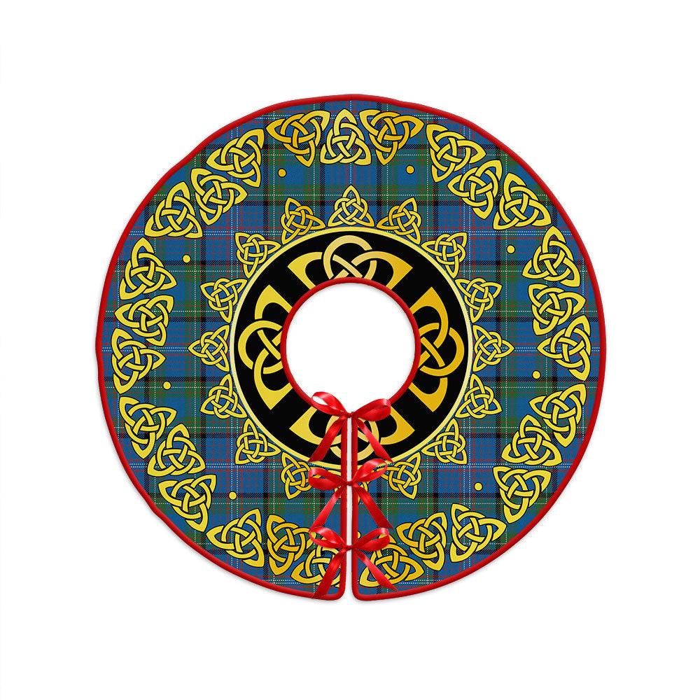 ScotsTee Shop Scottish Rankin Ancient Clan Crest Tartan Christmas Tree Skirt Golden Celtic Heritage