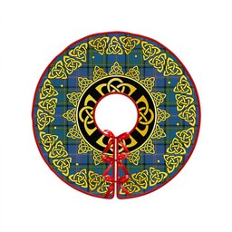 ScotsTee Shop Scottish Rankin Ancient Clan Crest Tartan Christmas Tree Skirt Golden Celtic Heritage