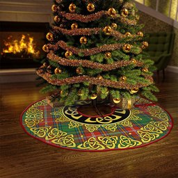 ScotsTee Shop Scottish MacWhirter Ancient Clan Crest Tartan Christmas Tree Skirt Golden Celtic Heritage