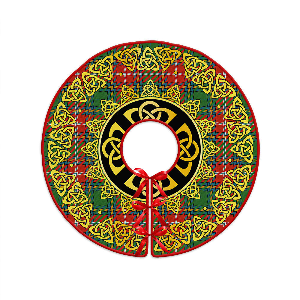 ScotsTee Shop Scottish MacWhirter Ancient Clan Crest Tartan Christmas Tree Skirt Golden Celtic Heritage