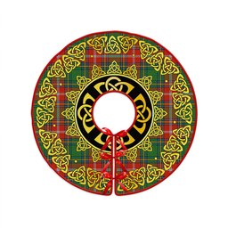 ScotsTee Shop Scottish MacWhirter Ancient Clan Crest Tartan Christmas Tree Skirt Golden Celtic Heritage