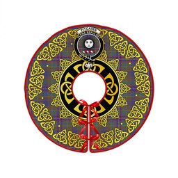 ScotsTee Shop Scottish Pitcairn Hunting Weathered Clan Crest Tartan Christmas Tree Skirt Golden Celtic Heritage