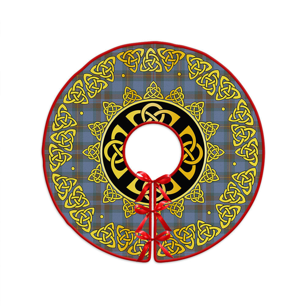 ScotsTee Shop Scottish Miller Weathered Clan Crest Tartan Christmas Tree Skirt Golden Celtic Heritage