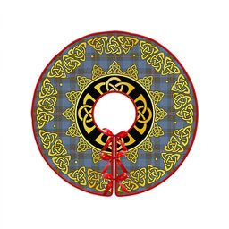 ScotsTee Shop Scottish Miller Weathered Clan Crest Tartan Christmas Tree Skirt Golden Celtic Heritage