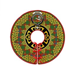 ScotsTee Shop Scottish Skene Ancient Clan Crest Tartan Christmas Tree Skirt Golden Celtic Heritage