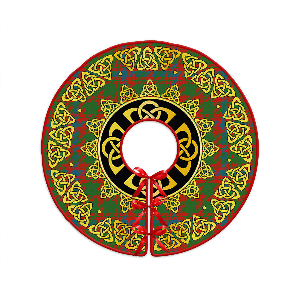 ScotsTee Shop Scottish Skene Ancient Clan Crest Tartan Christmas Tree Skirt Golden Celtic Heritage
