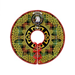 ScotsTee Shop Scottish Ramsay Orange Ancient Clan Crest Tartan Christmas Tree Skirt Golden Celtic Heritage