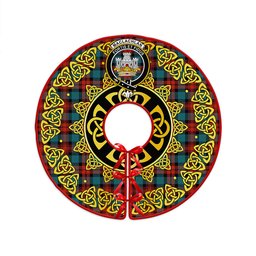 ScotsTee Shop Scottish MacLachlan Ancient Clan Crest Tartan Christmas Tree Skirt Golden Celtic Heritage