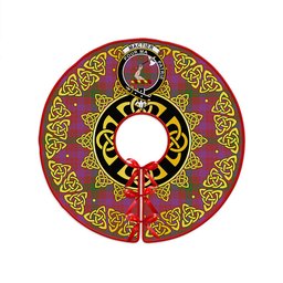 ScotsTee Shop Scottish MacTier Ancient Clan Crest Tartan Christmas Tree Skirt Golden Celtic Heritage