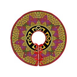 ScotsTee Shop Scottish MacTier Ancient Clan Crest Tartan Christmas Tree Skirt Golden Celtic Heritage