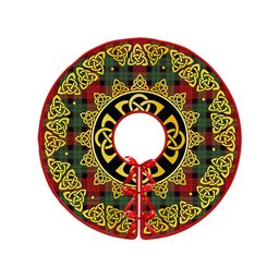 ScotsTee Shop Scottish Murdoch Modern Clan Crest Tartan Christmas Tree Skirt Golden Celtic Heritage