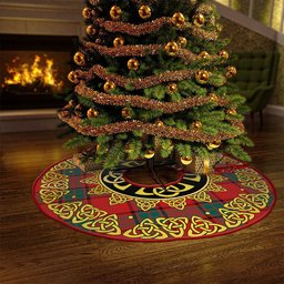 ScotsTee Shop Scottish Maxwell Modern Clan Crest Tartan Christmas Tree Skirt Golden Celtic Heritage