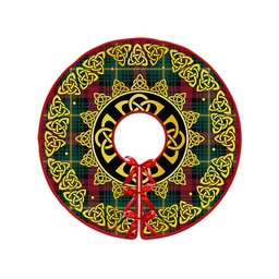 ScotsTee Shop Scottish Martin Modern Clan Crest Tartan Christmas Tree Skirt Golden Celtic Heritage