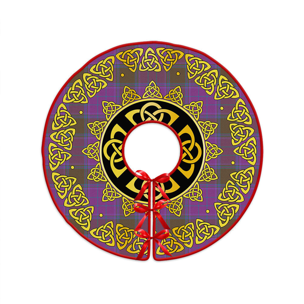 ScotsTee Shop Scottish Phillips Ancient Clan Crest Tartan Christmas Tree Skirt Golden Celtic Heritage