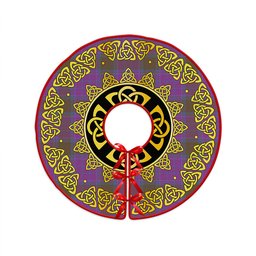 ScotsTee Shop Scottish Phillips Ancient Clan Crest Tartan Christmas Tree Skirt Golden Celtic Heritage