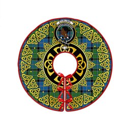 ScotsTee Shop Scottish Stirling Ancient Clan Crest Tartan Christmas Tree Skirt Golden Celtic Heritage