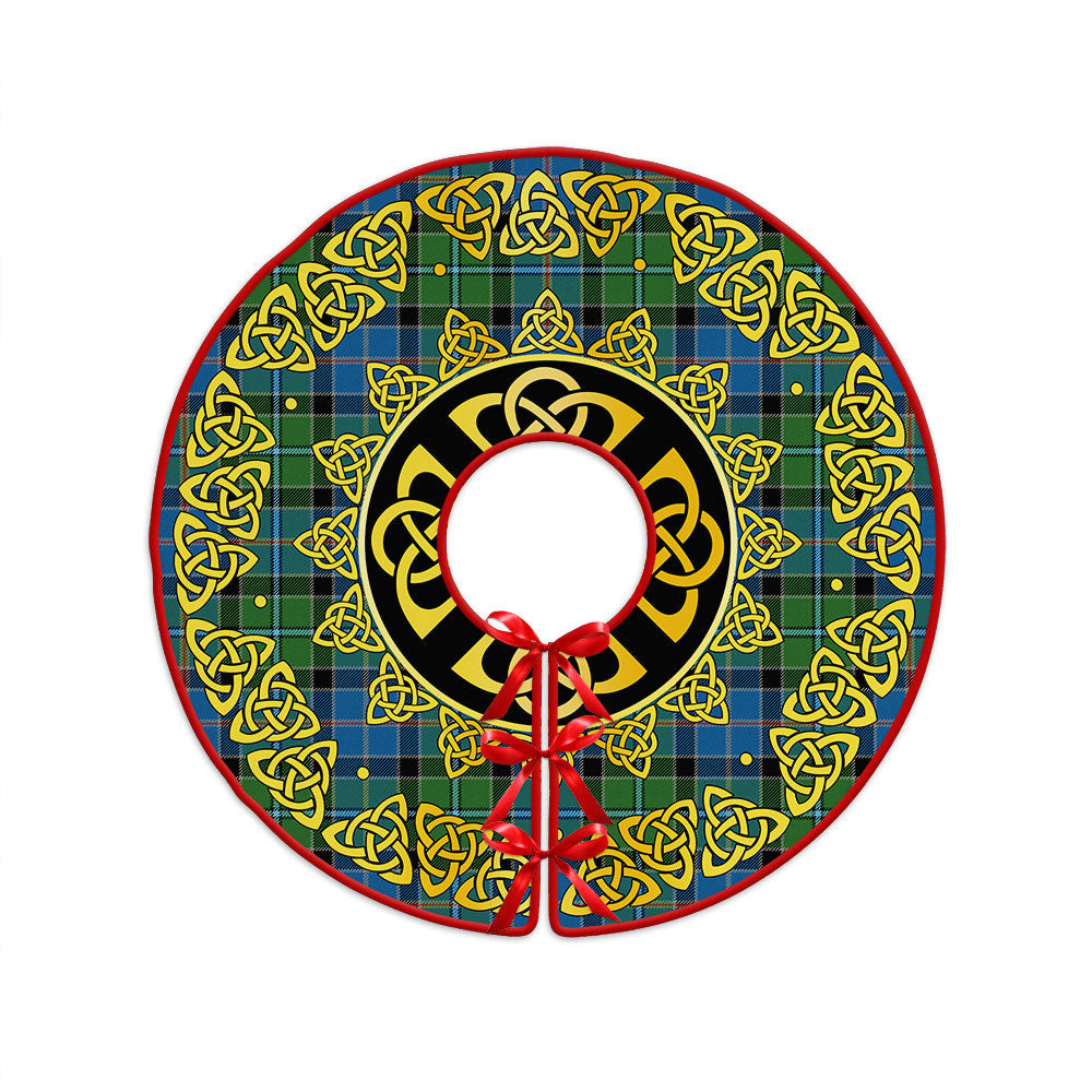 ScotsTee Shop Scottish Stirling Ancient Clan Crest Tartan Christmas Tree Skirt Golden Celtic Heritage