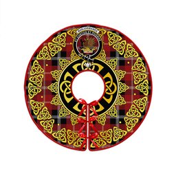 ScotsTee Shop Scottish Marjoribanks Modern Clan Crest Tartan Christmas Tree Skirt Golden Celtic Heritage