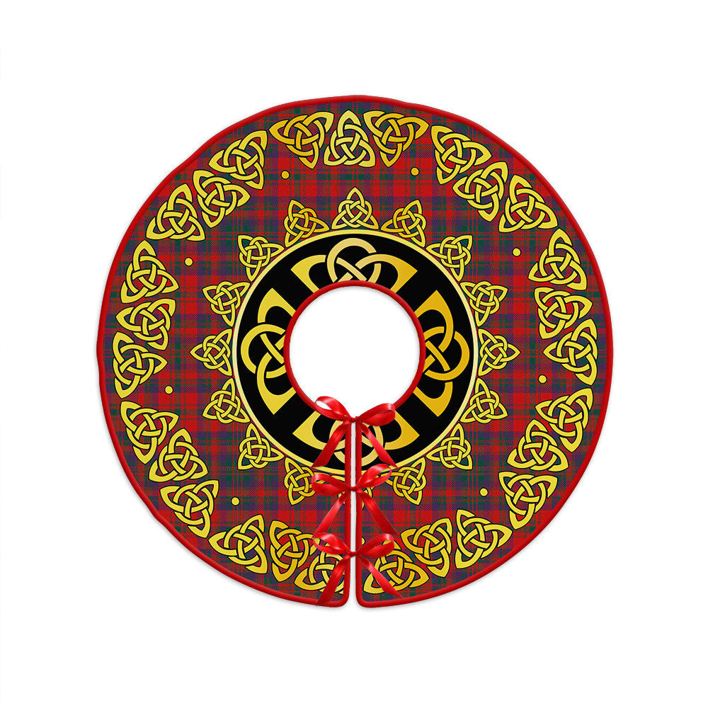ScotsTee Shop Scottish Matheson Modern Clan Crest Tartan Christmas Tree Skirt Golden Celtic Heritage