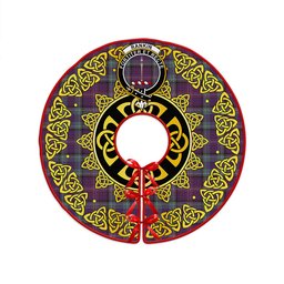 ScotsTee Shop Scottish Rankin Weathered Clan Crest Tartan Christmas Tree Skirt Golden Celtic Heritage