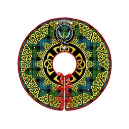ScotsTee Shop Scottish MacKirdy Ancient Clan Crest Tartan Christmas Tree Skirt Golden Celtic Heritage