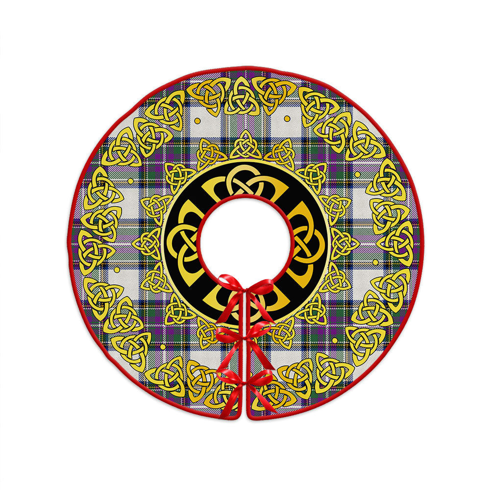 ScotsTee Shop Scottish Richards (Pritchard) Modern Clan Crest Tartan Christmas Tree Skirt Golden Celtic Heritage