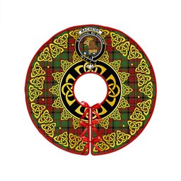 ScotsTee Shop Scottish MacNeish Modern Clan Crest Tartan Christmas Tree Skirt Golden Celtic Heritage