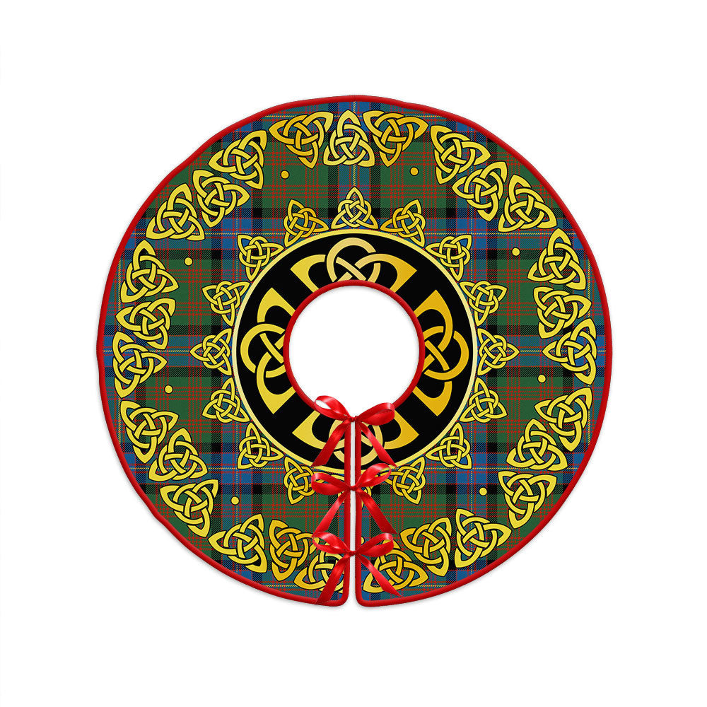ScotsTee Shop Scottish Cochrane (Cochran) Ancient Clan Crest Tartan Christmas Tree Skirt Golden Celtic Heritage