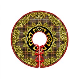 ScotsTee Shop Scottish Ramsay Orange Weathered Clan Crest Tartan Christmas Tree Skirt Golden Celtic Heritage