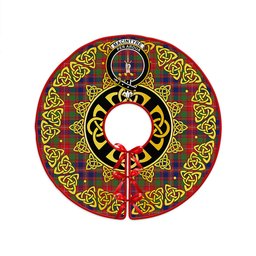 ScotsTee Shop Scottish MacIntyre Modern Clan Crest Tartan Christmas Tree Skirt Golden Celtic Heritage