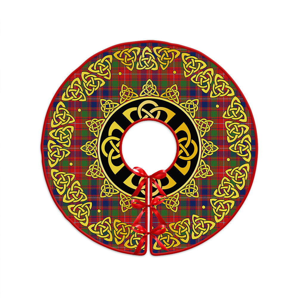 ScotsTee Shop Scottish MacIntyre Modern Clan Crest Tartan Christmas Tree Skirt Golden Celtic Heritage