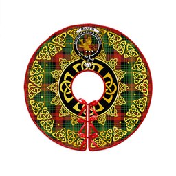 ScotsTee Shop Scottish Martin Ancient Clan Crest Tartan Christmas Tree Skirt Golden Celtic Heritage